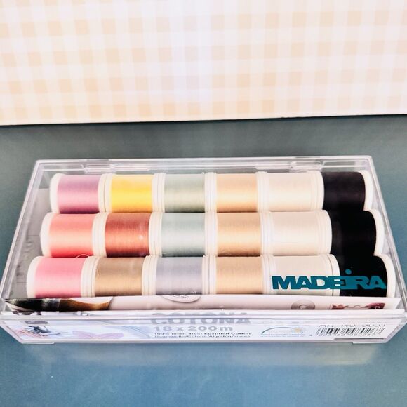 Madeira Cotona 100% Cotton Embroidery Thread Set 18x200m Spools Made in Germany - Picture 2 of 10
